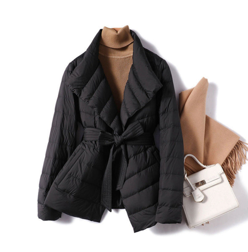 Sofia Amoretti Cesena quilted down jacket elegant structured outerwear cold-weather chic polyester blend