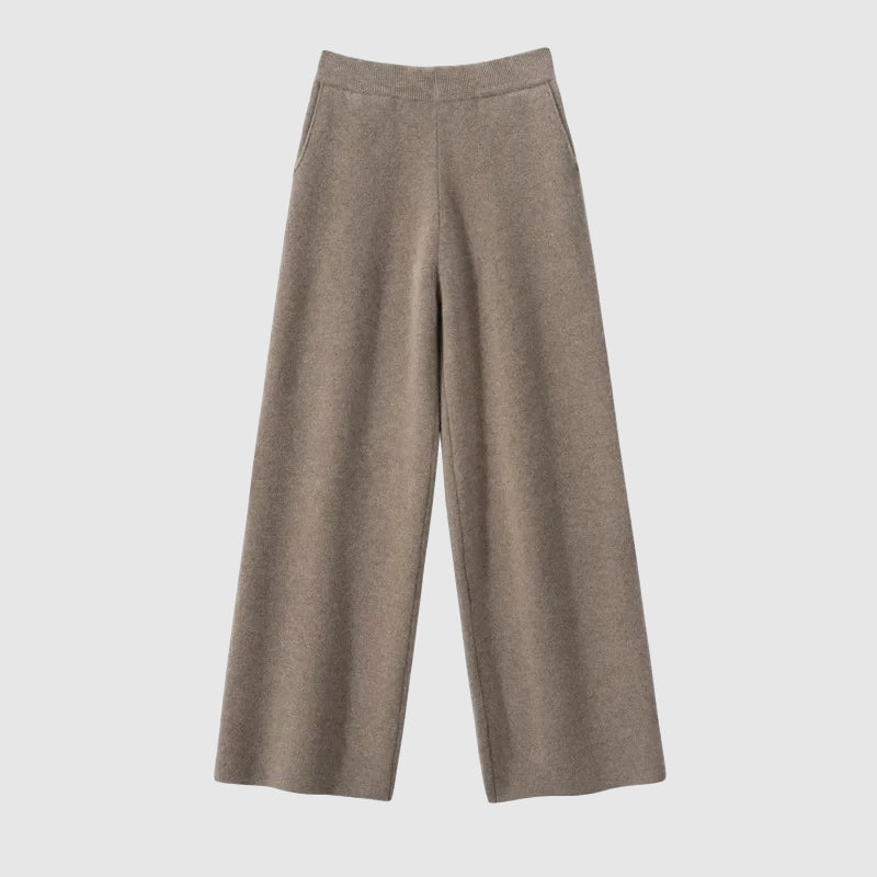 Sofia Amoretti Velora high-waist floor-length casual pants in soft stretch cotton blend
