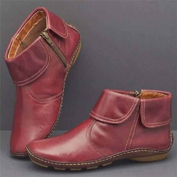 Women's black faux leather ankle boots elegant slip-on design with padded insole for all-day comfort