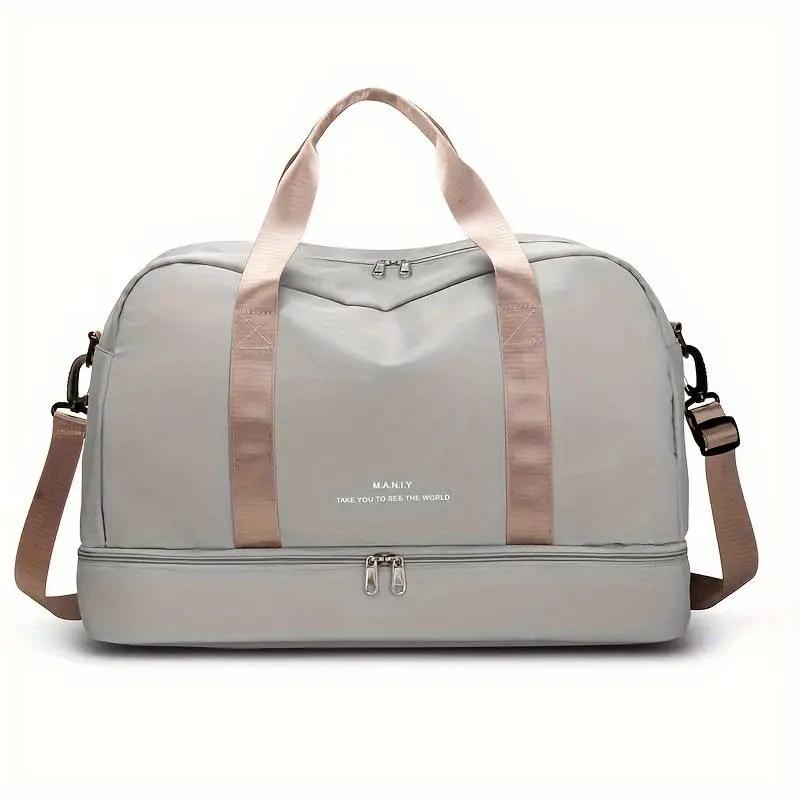 Wavlynn women's travel carry-on bag, elegant black multi-compartment luggage with refined style