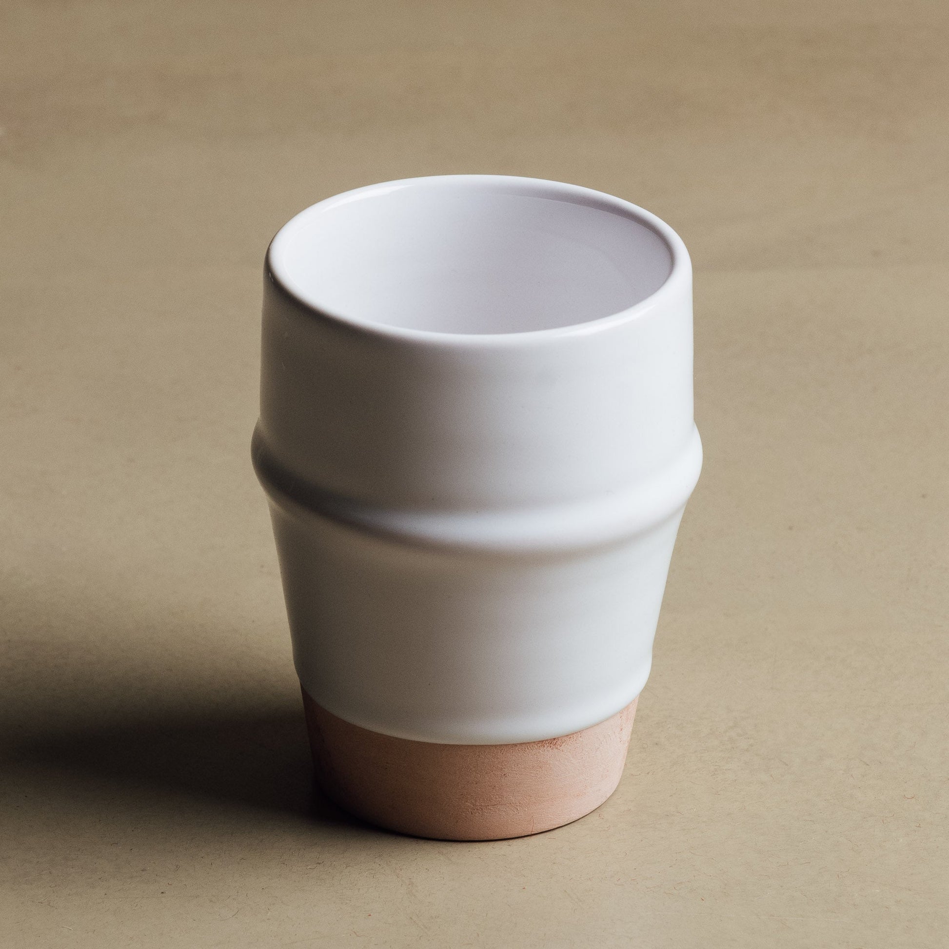 Earth Hues White & Tumbleweed Beldi Cup - Moroccan Dinnerware - Wavlynn