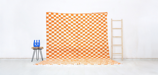 Tafsut Moroccan Checkered Rug 8'3" x 9'8" - Wavlynn