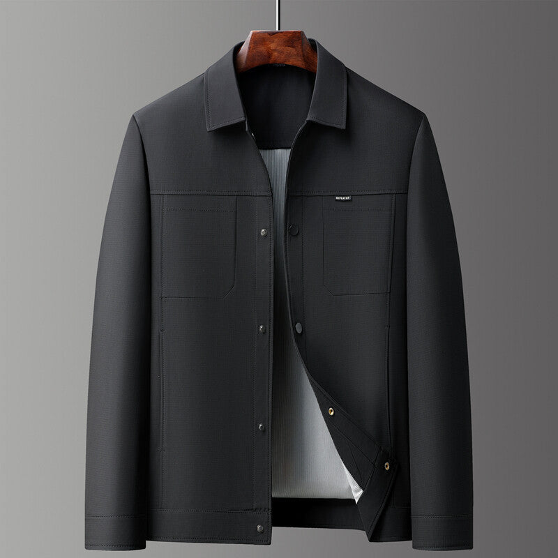 Wavlynn tailored luxury smooth finish men's jacket modern slim fit polished navy blazer