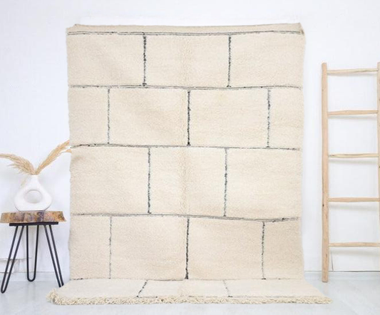 Tamila Beni Ourain Rug 5'1" x 7'8" - Wavlynn