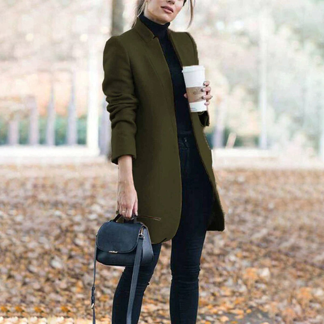 Wavlynn Bella women's tailored lapel winter coat classic structured silhouette sizes S-5XL