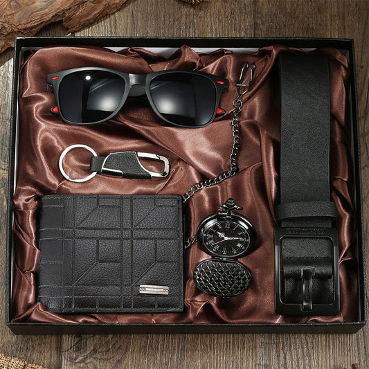 Freddie Embossed Bifold Wallet 5 in 1 Gift Set | Geometric Wallet Set - Wavlynn