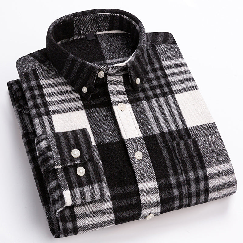 Theodore Willow men's blue plaid shirt in premium breathable cotton with classic contemporary cut