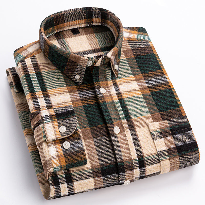Theodore Willow men's blue plaid shirt in premium breathable cotton with classic contemporary cut