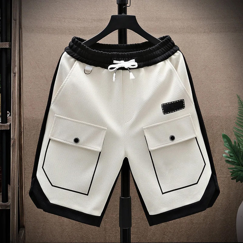 Theodore Willow loose knee-length summer shorts two-color design with drawstring closure and multiple pockets