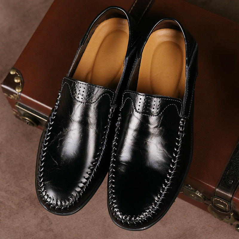 Theodore Willow Vegas leather loafers in khaki, brown, and black with classic slip-on silhouette and cowhide upper