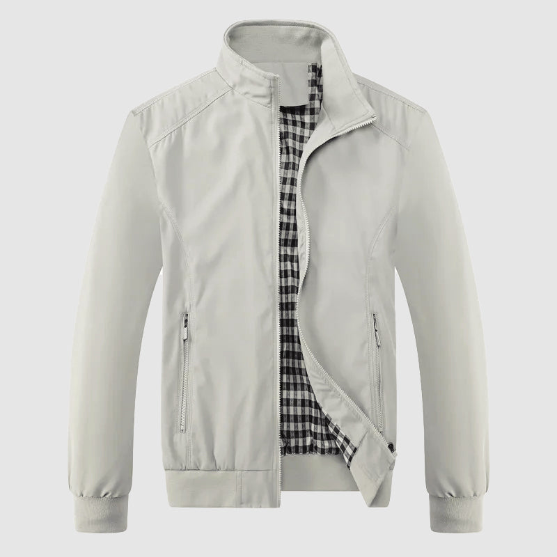 Theodore Willow Veneto lightweight bomber jacket with stand collar, elastic cuffs, zipper closure seasonal style