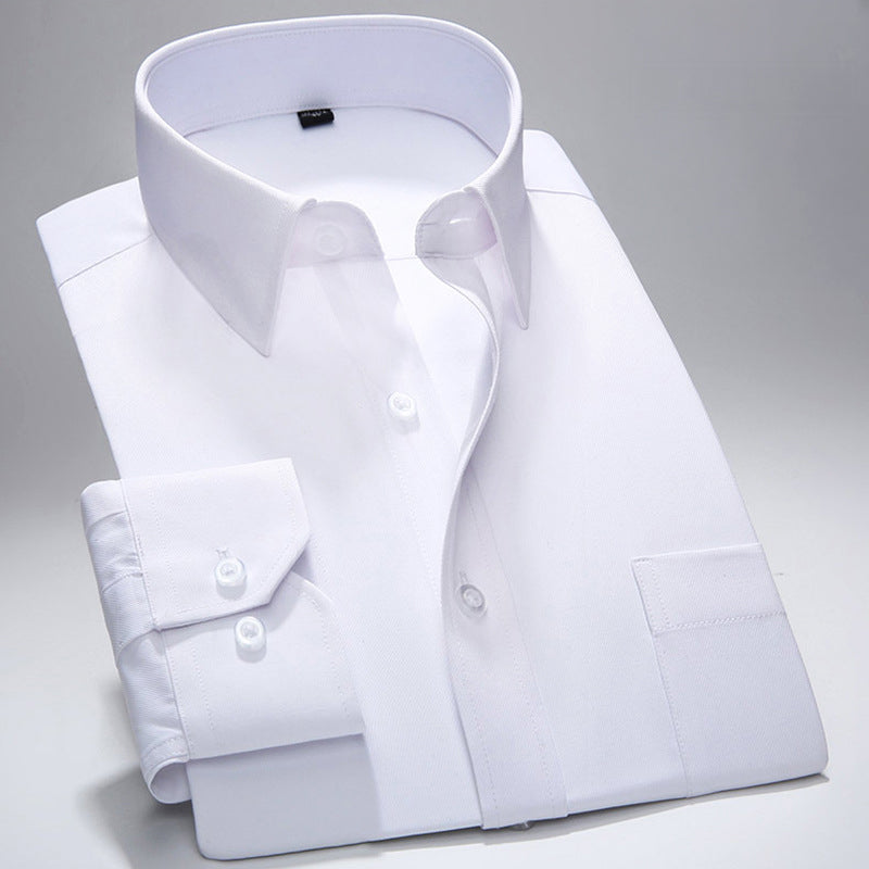 White regular fit Oxford dress shirt with smooth structured tailoring, ideal for professional wear