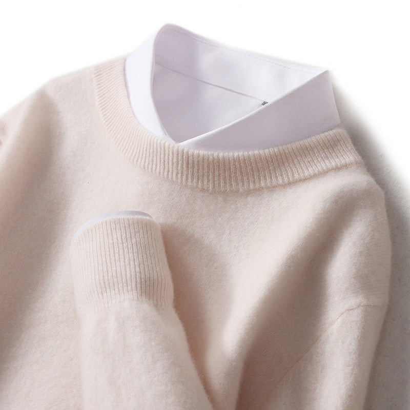 Tocco di Wool Sweater Roberto Russo luxury knit pullover in neutral tone with refined Italian-style cut
