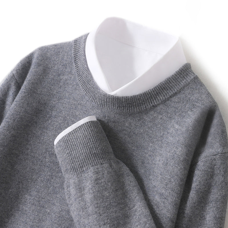Tocco di Wool Sweater Roberto Russo luxury knit pullover in neutral tones with premium soft texture