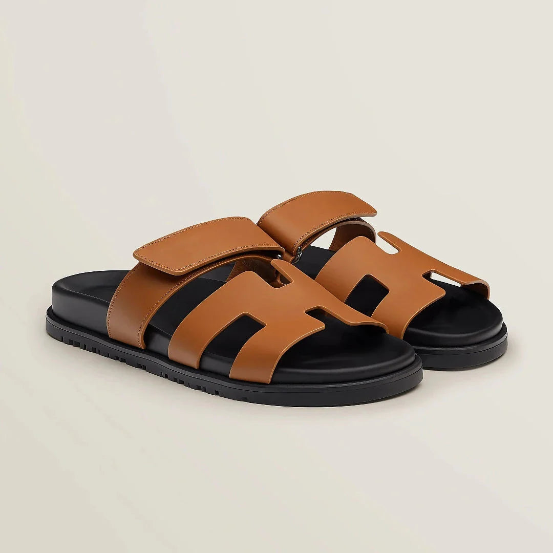 Topaz beige comfort velcro sandals with ergonomic comfort support for all-day comfort