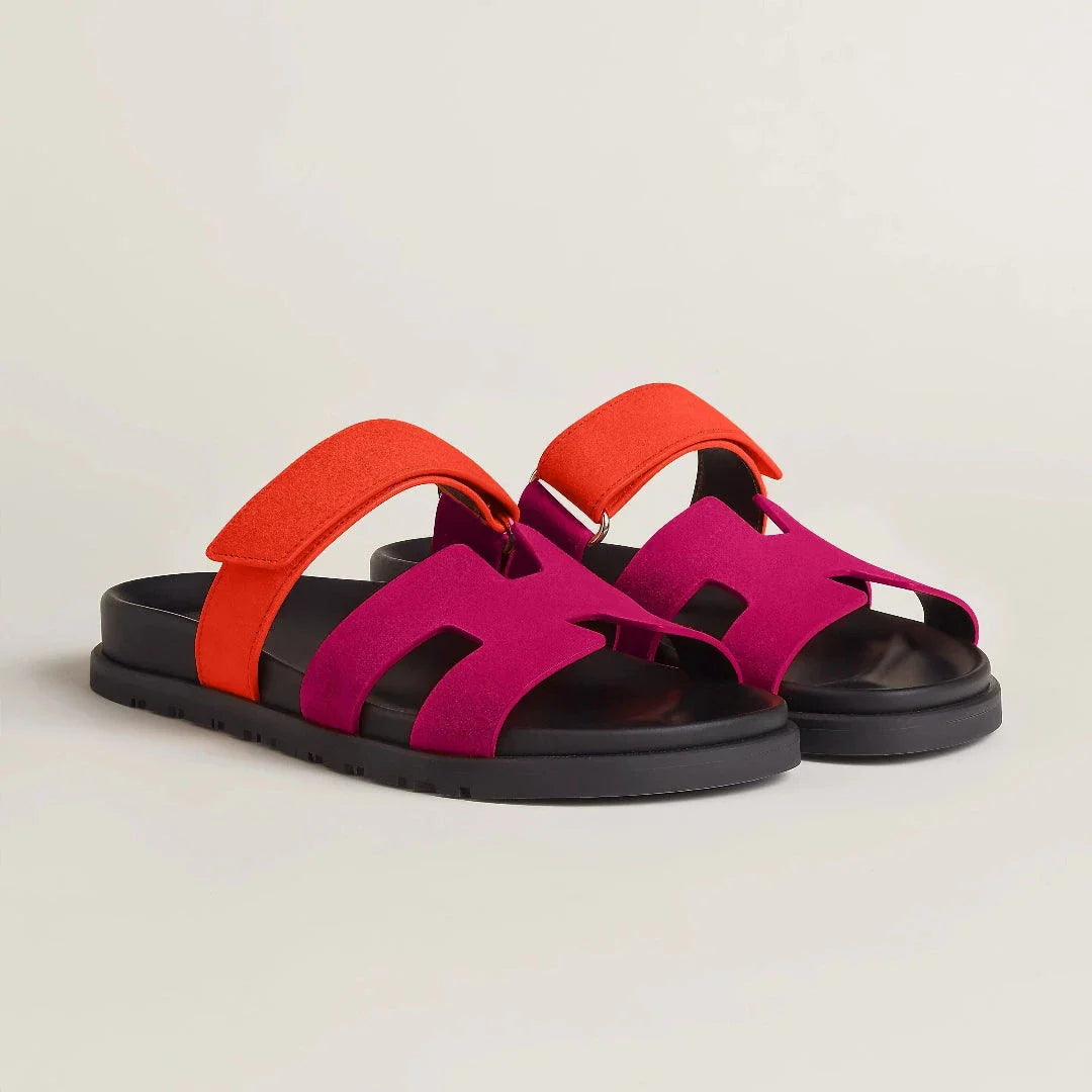 Topaz beige comfort velcro sandals with ergonomic comfort support for all-day comfort