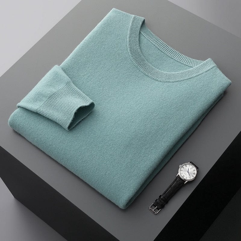 Jason men casual crewneck knit sweater long sleeve smooth finish refined everyday comfort layering