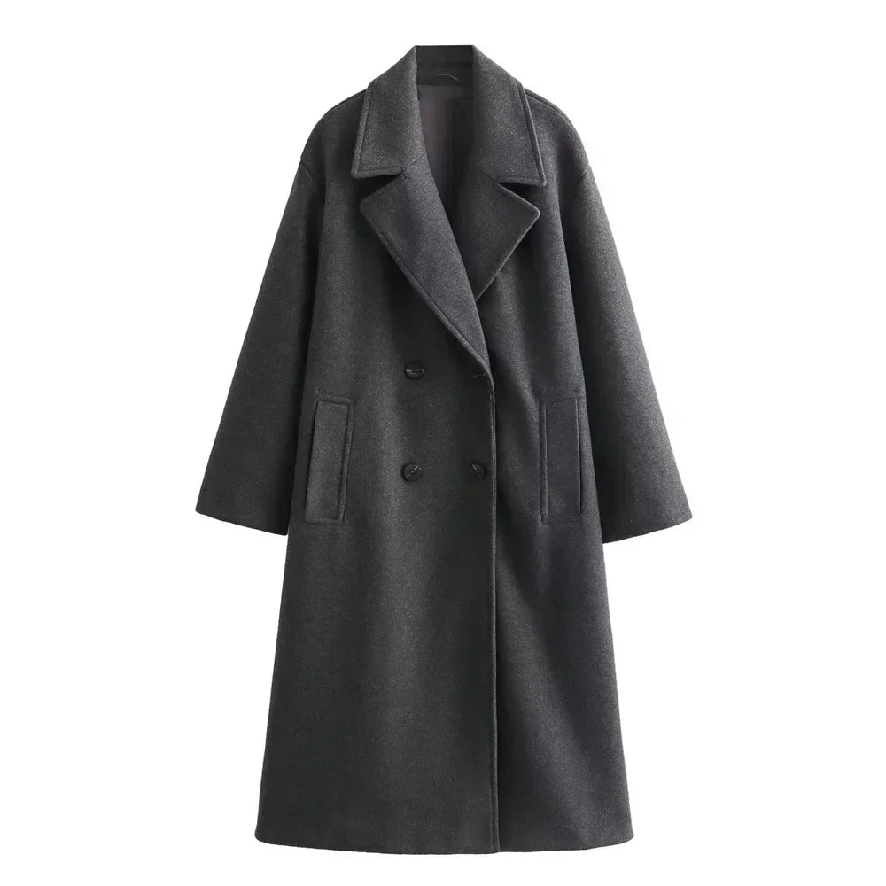 Ramona elegant women's tailored coat in classic cut with luxurious design and polished silhouette