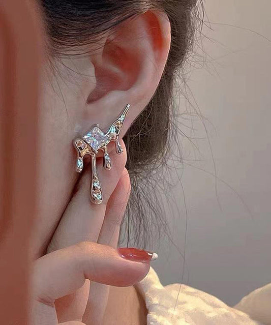 Boucles d'oreilles à pampilles uniques en soie, cuivre et zircon - Wavlynn