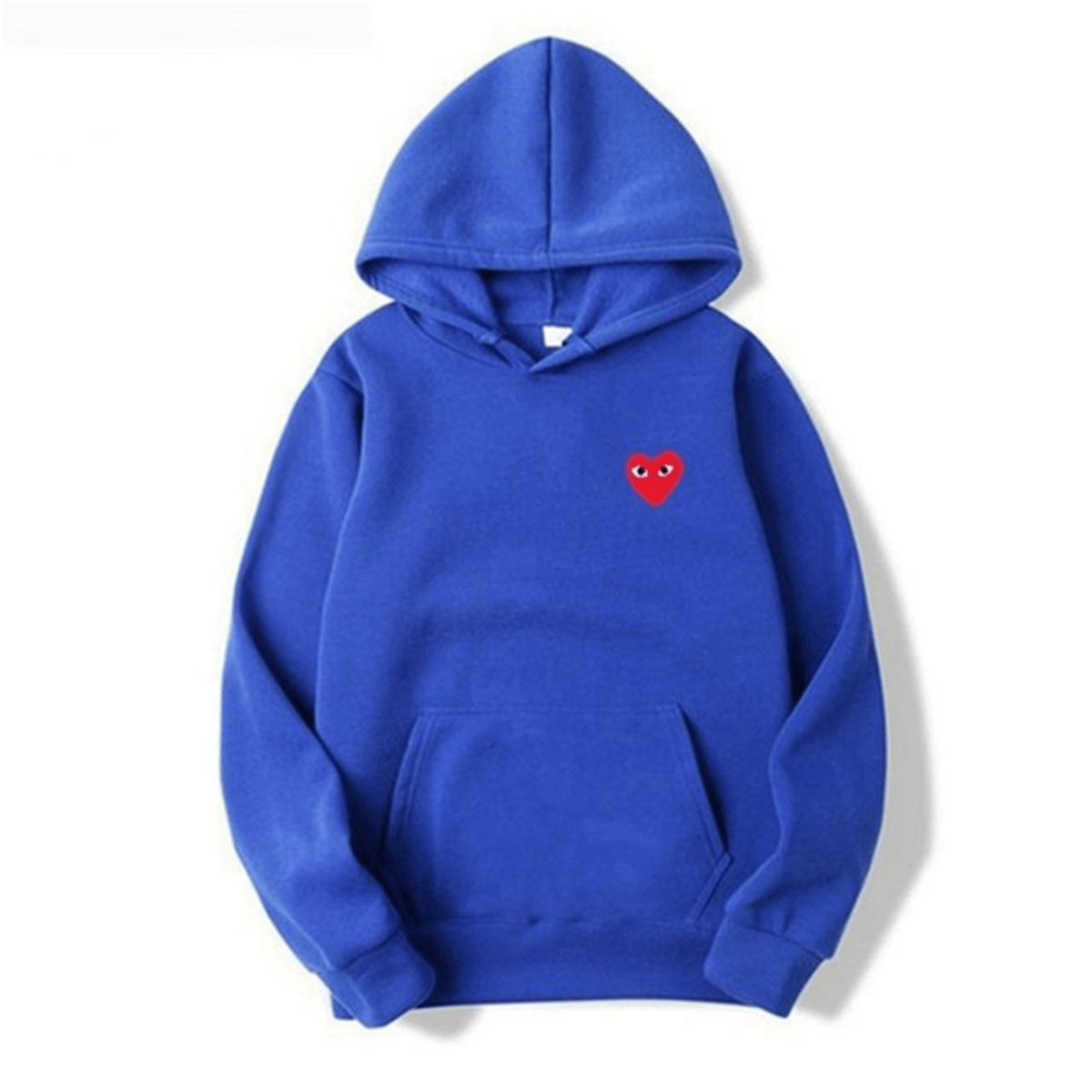 Women's pink pullover hoodie with heart embroidery, cozy casual fit, soft fabric for everyday warmth