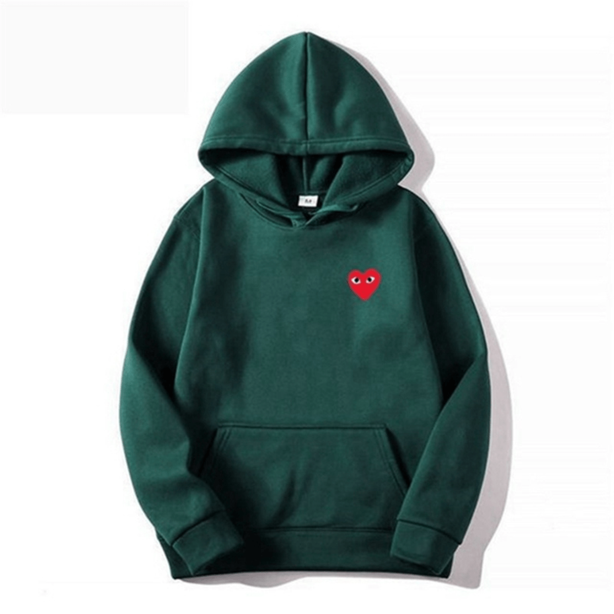 Ella women's heart embroidered pullover hoodie in cozy casual fit with charming front detail