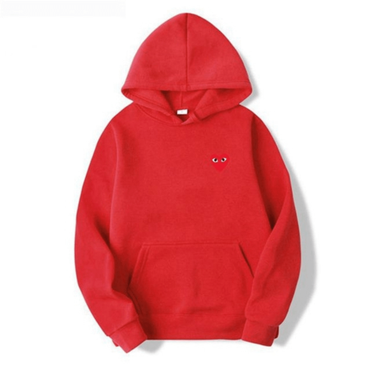 Ella women's pink pullover hoodie with heart embroidery, cozy casual fit for everyday warmth