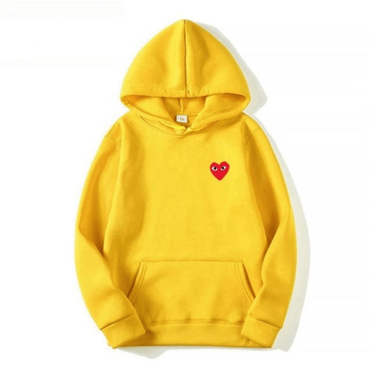 Ella women's heart embroidered pullover hoodie in cozy casual style with subtle chest detail