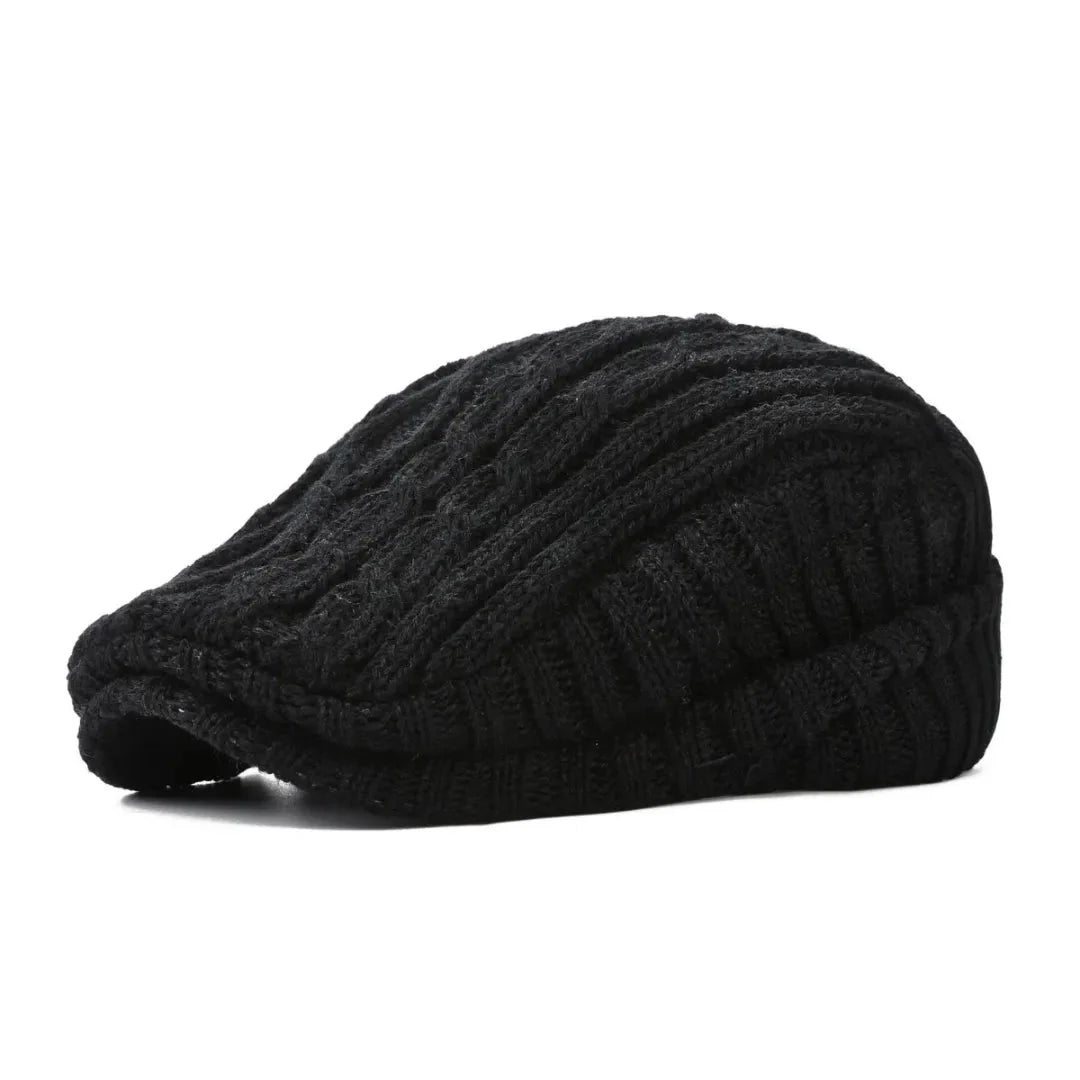 Charcoal gray unisex fleece-lined knit beanie with full ear coverage for superior winter warmth