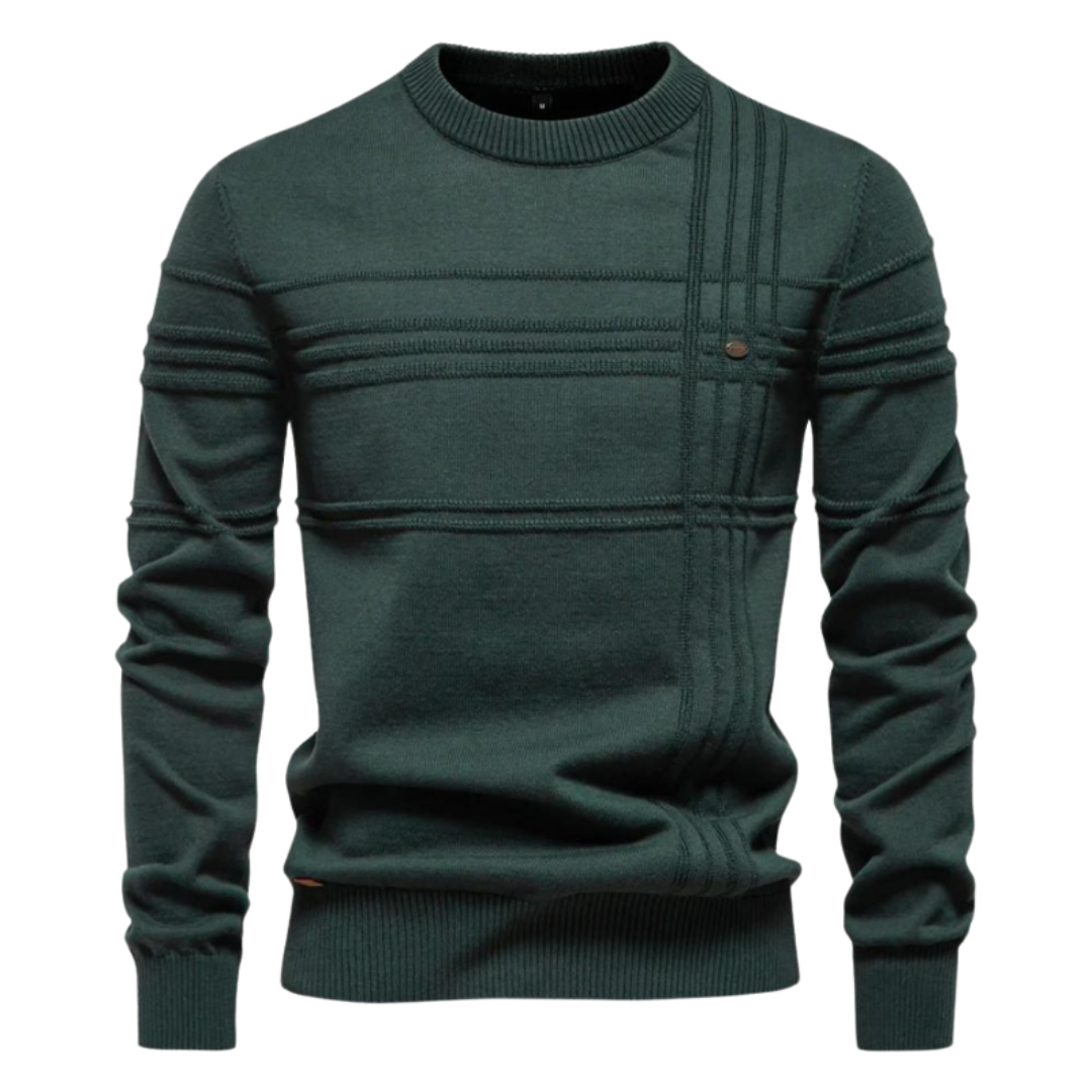 Men's checkered sweater in classic pattern, slim fit with refined elegant design for modern gentleman