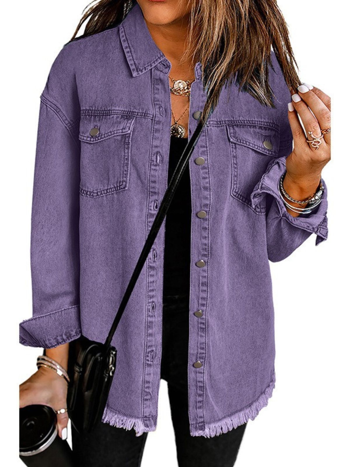 Madeline classic relaxed blue denim jacket with timeless wash and effortless everyday layering style