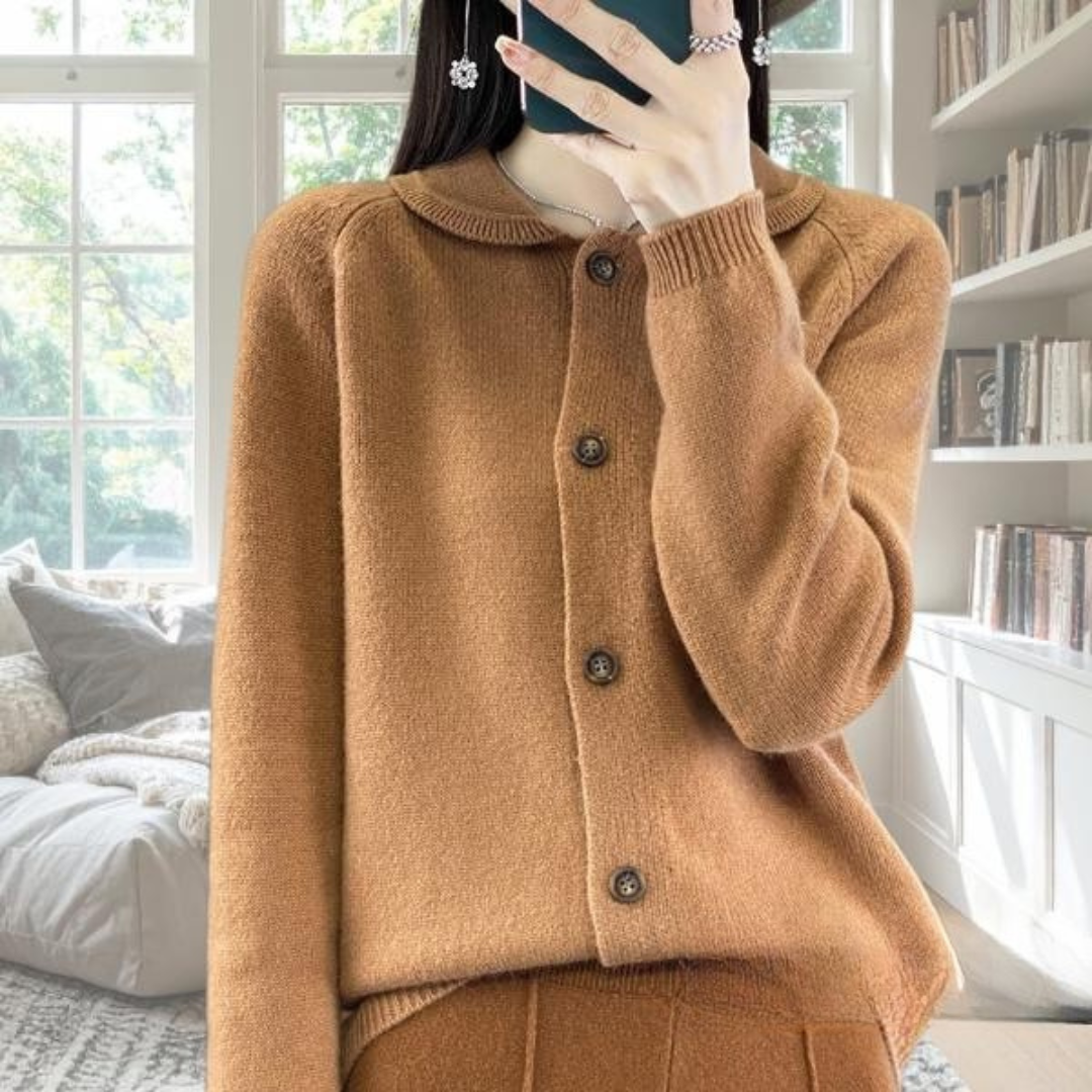 Adaline casual fit cardigan soft cozy layering piece in relaxed silhouette for everyday style