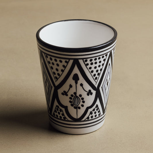 Fez Noir Cup- Moroccan Dinnerware - Wavlynn