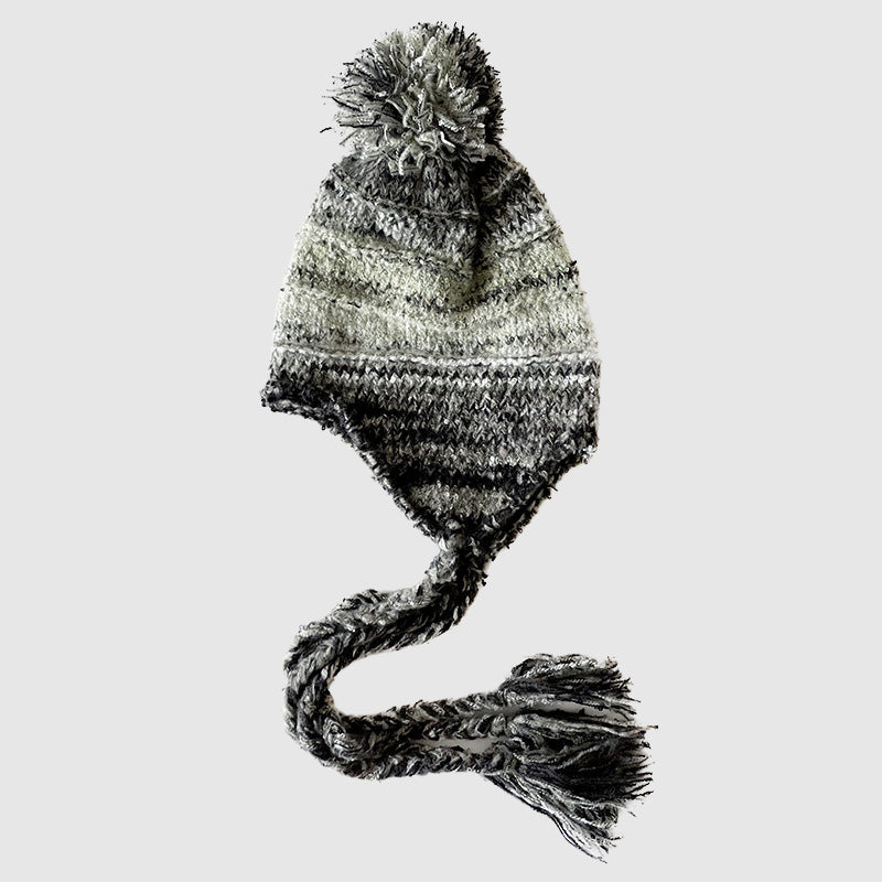 Valentina Rossi Aurora Dreams knitted winter hat in bold multicolor soft yarn handcrafted design