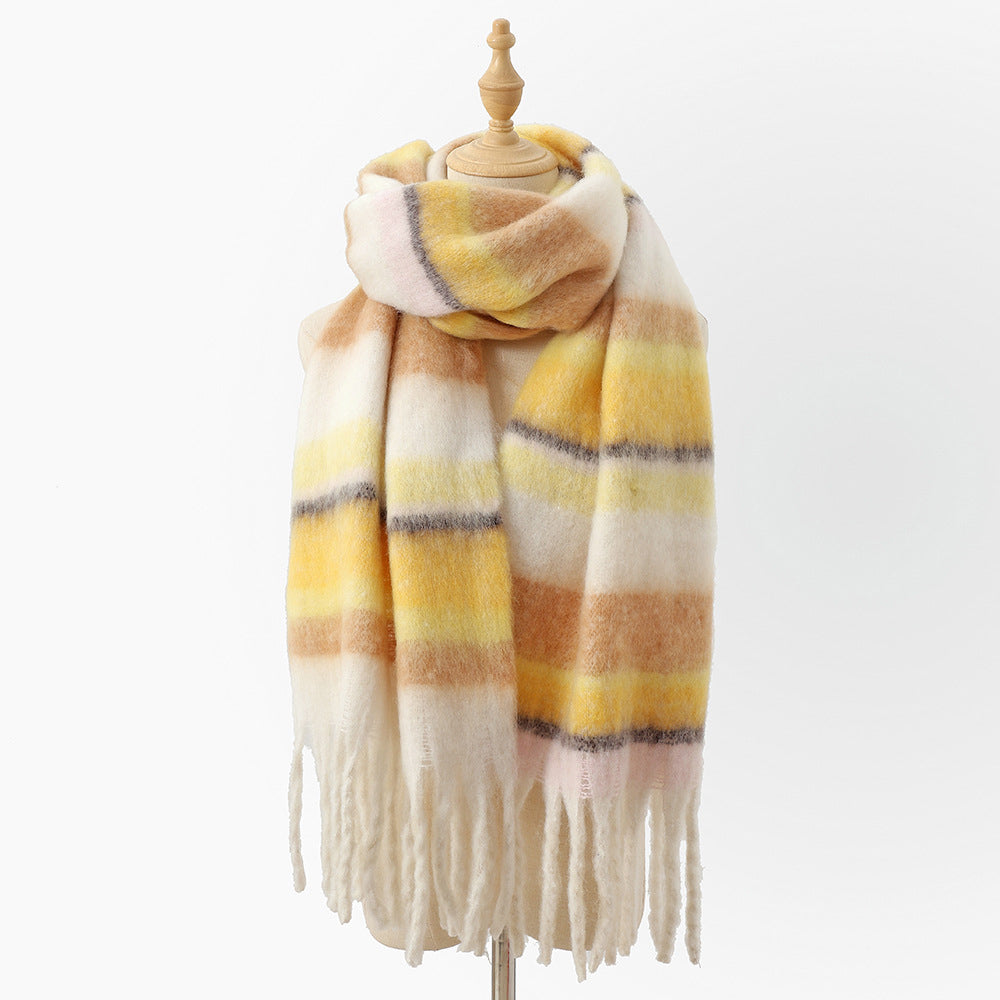 Valentina Rossi multicolor winter scarf HeatLock insulation poly-blend cozy cuddle wrap
