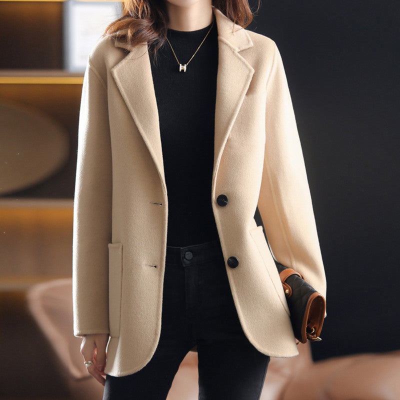Valentina Rossi Divine Allure wool-poly blend overcoat in luxurious sartorial cut with timeless elegance