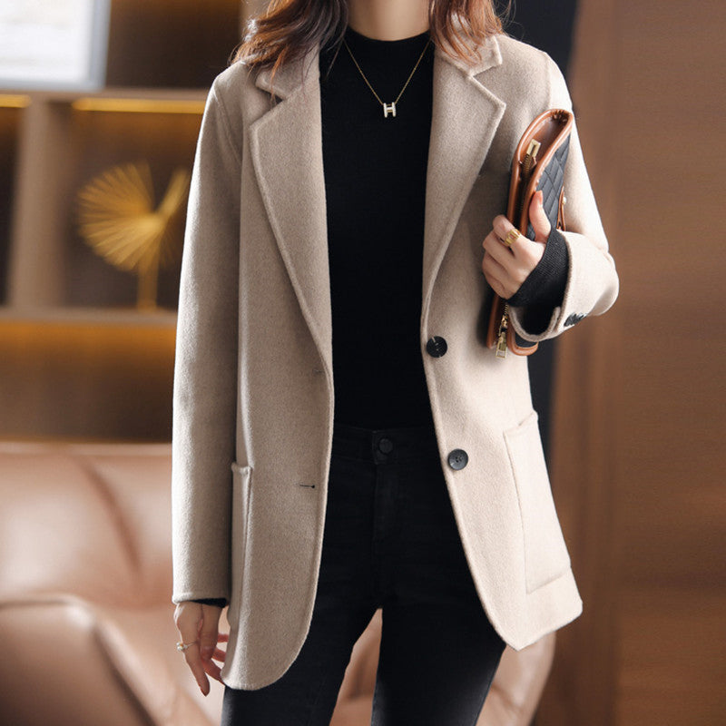 Valentina Rossi Divine Allure wool-blend overcoat in classic cut with luxurious sumptuously soft finish