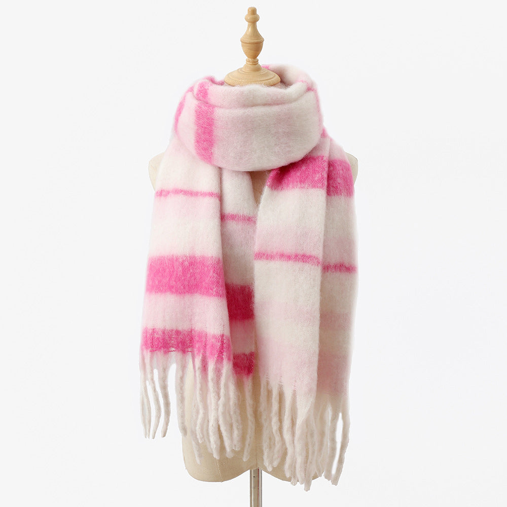 Valentina Rossi multicolor winter scarf with HeatLock insulation poly-blend cozy wrap style