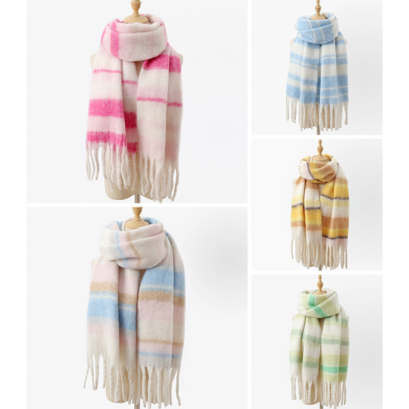Valentina Rossi multicolor winter scarf with HeatLock insulation poly-blend cozy wrap style