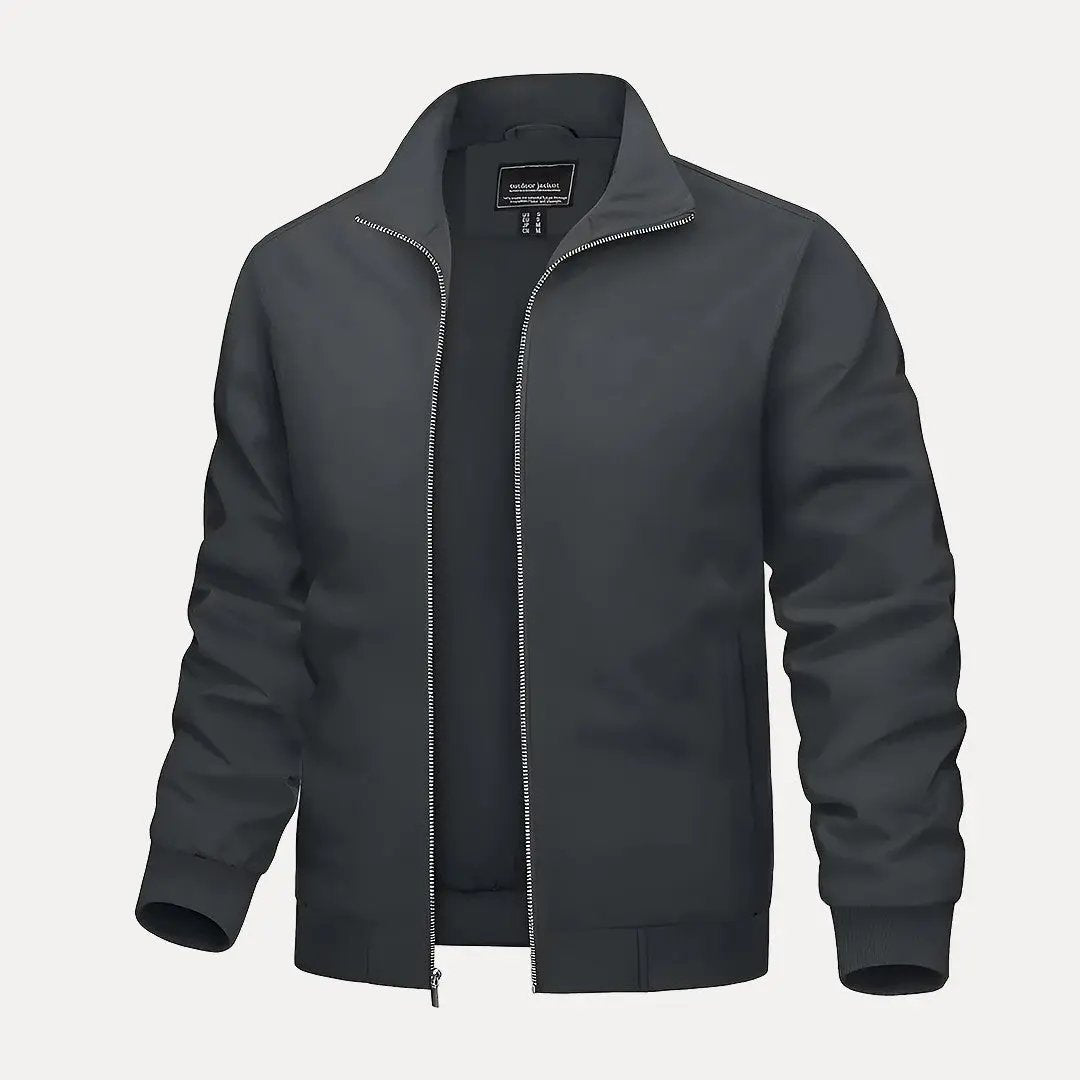 Vince stand collar bomber jacket lightweight waterproof modern silhouette for casual outdoor wear