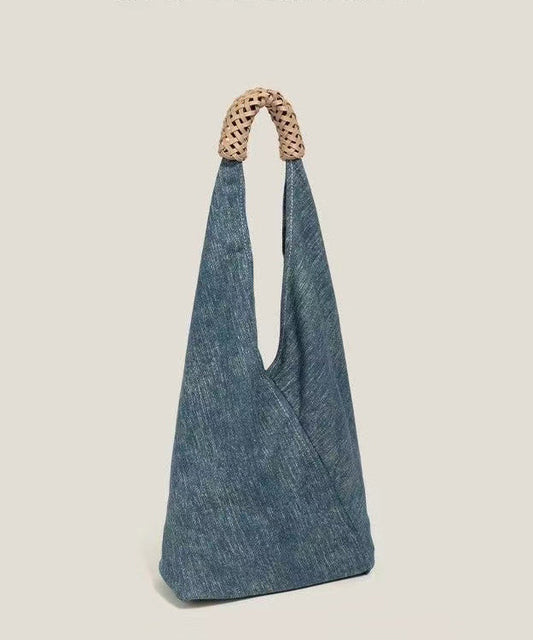 Sacs à bandoulière en denim bleu vintage au design asymétrique - Wavlynn