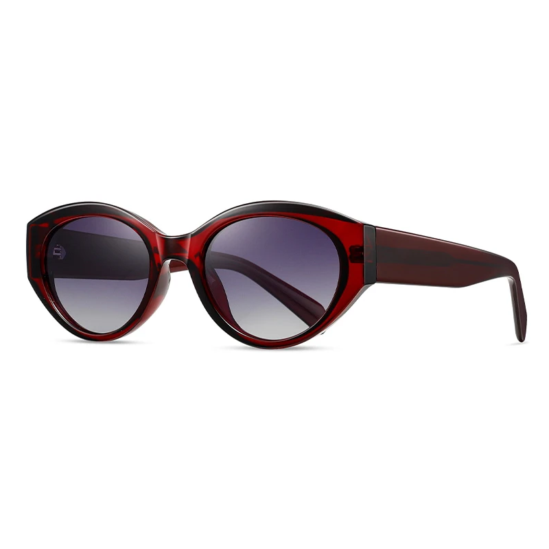 Viola retro sunglasses translucent sculpted frame gradient UV lenses rounded silhouette 80s glam