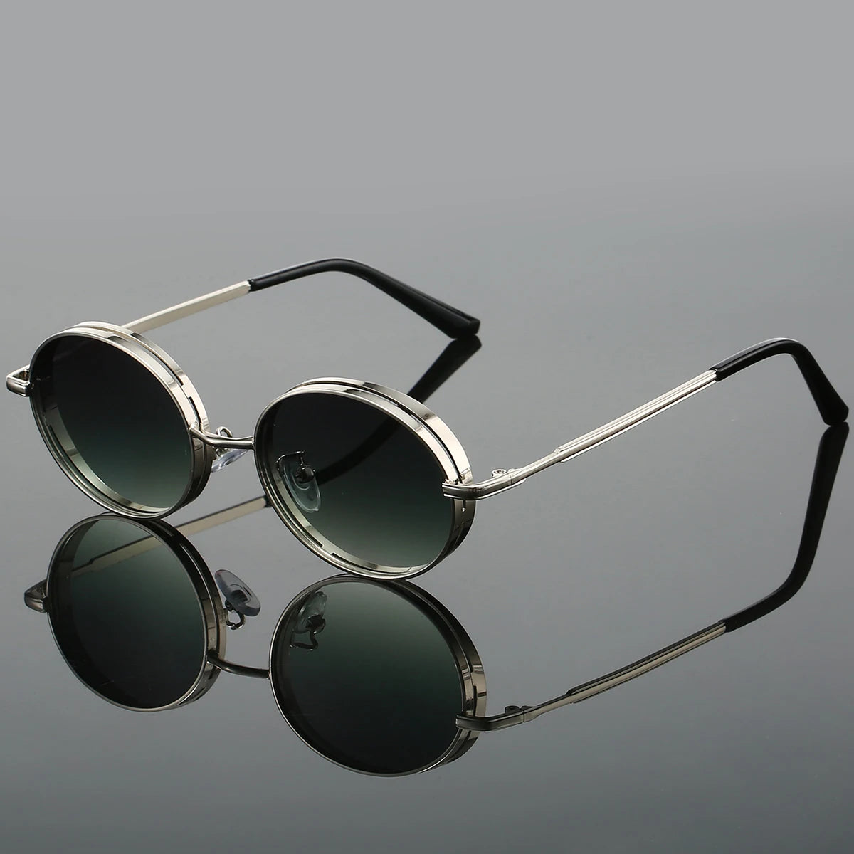 Retro round sunglasses lightweight metal frame vintage-inspired bold unisex style