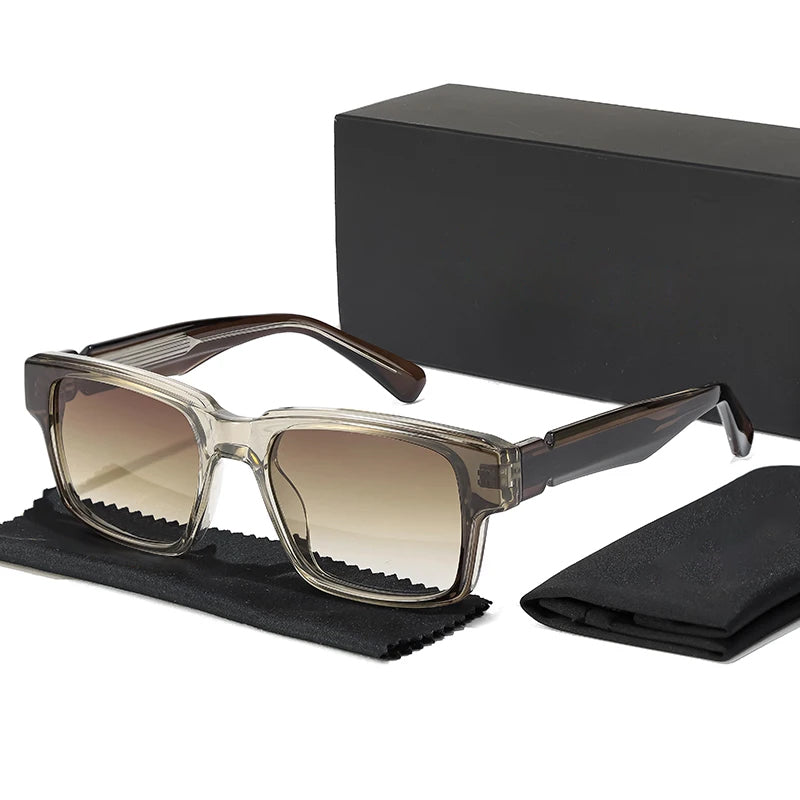 Vortex Urban Edge square sunglasses crystal clear frames black arms gradient UV400 lenses bold style