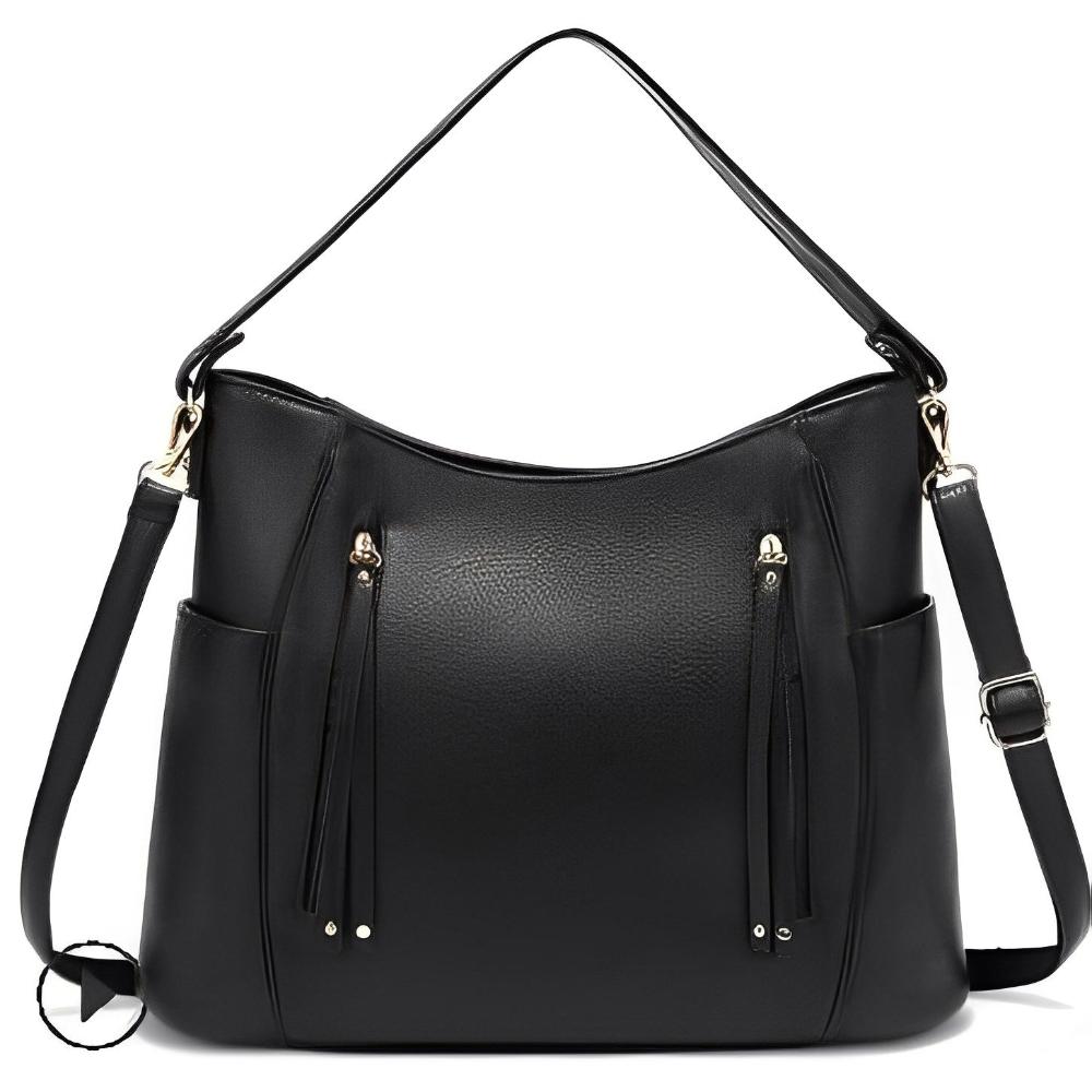 Wavlynn Colleen brown vegan leather hobo bag adjustable straps dual handles all-season chic