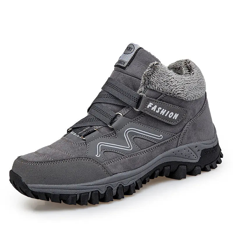 Women's warm velvet slip-on boots with soft cotton lining, stylish winter outdoor shoes