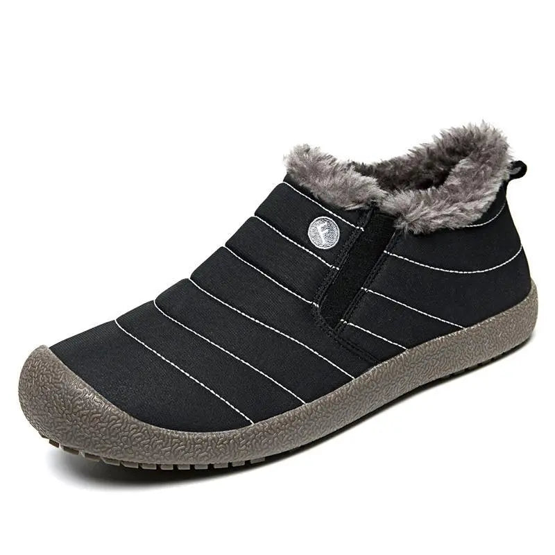 Women's waterproof ankle boots, cozy plush-lined winter silhouette with sealed upper for snow protection