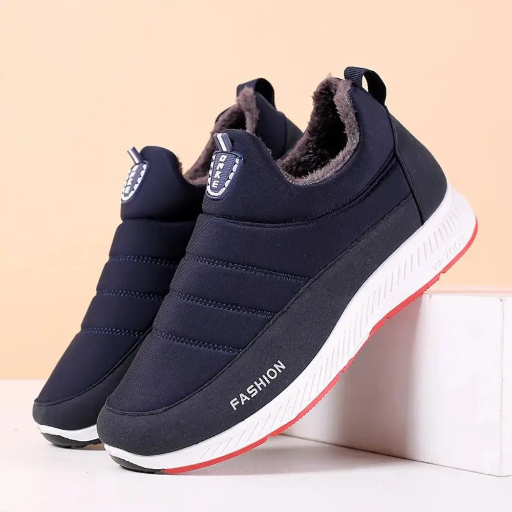 Women's white waterproof sneakers with cushioned midsole, sleek city-ready silhouette for all-weather wear