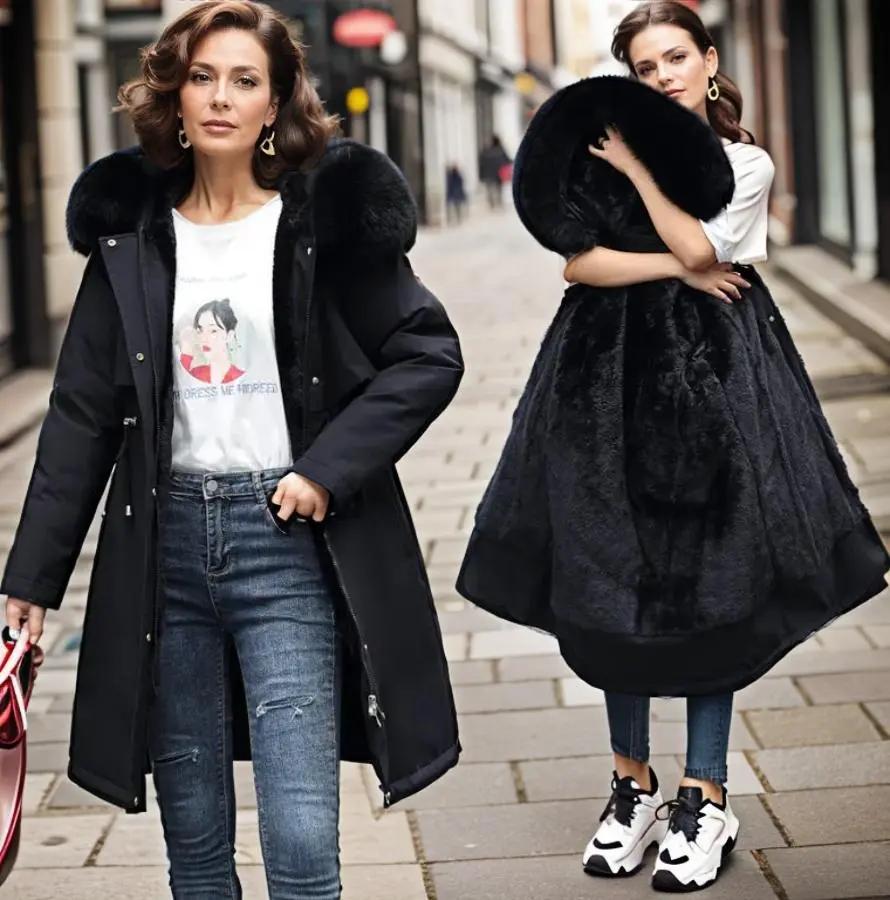 Women's waterproof winter parka hooded oversized coat warm stylish cold weather outerwear