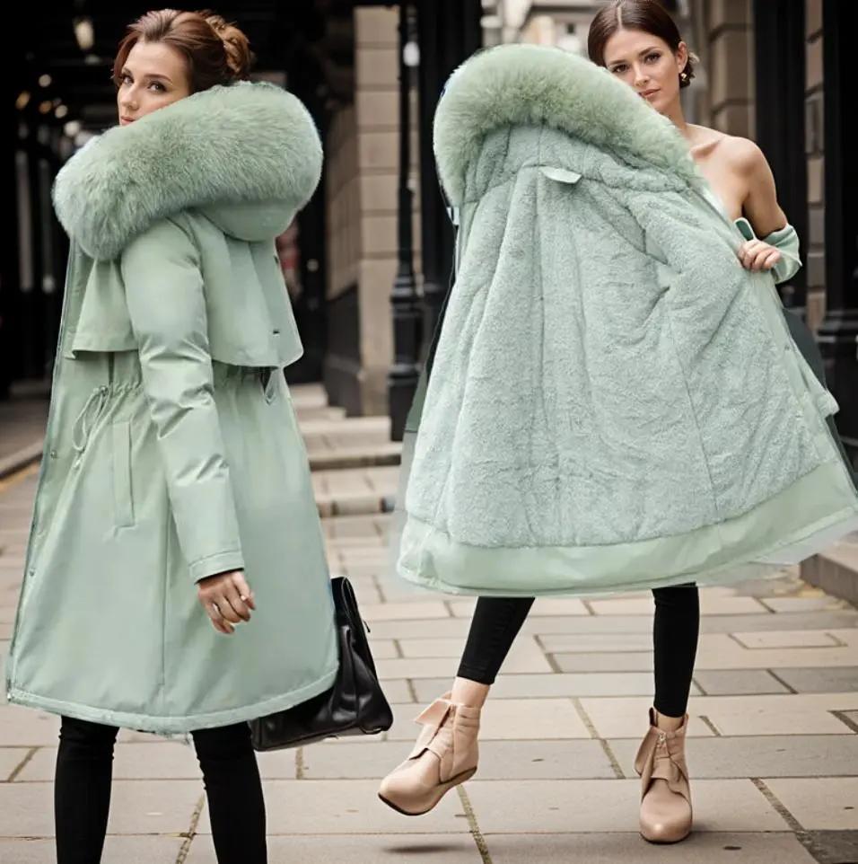 Women's waterproof winter parka hooded oversized coat warm stylish cold weather outerwear