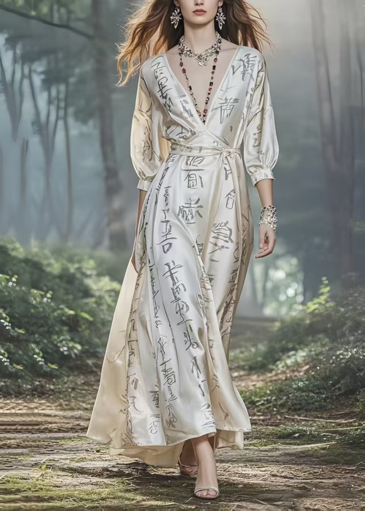 White Quilted Robe Wavlynn Silk Draped White Robe - Robe - Wavlynn Shop